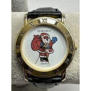 Quemex Watch Santa Claus Christmas Watch New Battery 32MM 6.75" G5